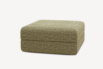 Pouf convertible et modulable - Tissu tweed Vert