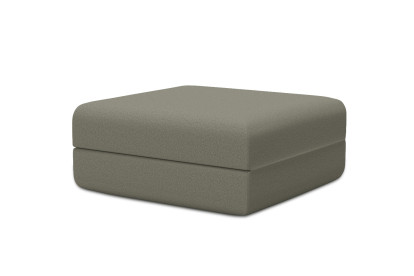 Pouf convertible et modulable - Tissu lisse Taupe
