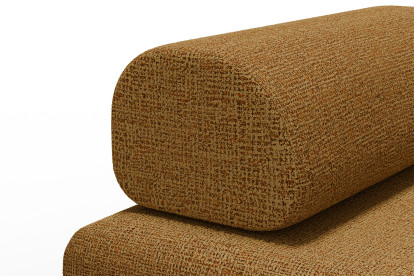 Canapé 2 places convertible et modulable - Tissu tweed Jaune