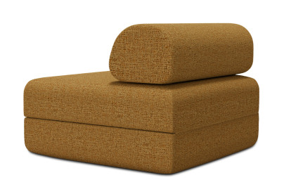 Fauteuil convertible et modulable - Tissu tweed Jaune