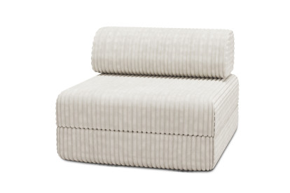 Fauteuil convertible et modulable - Velours côtelé XL Blanc