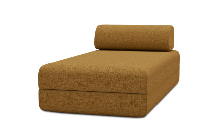 Méridienne convertible et modulable - Tissu tweed Jaune