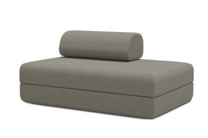 Canapé 2 places convertible et modulable - Tissu lisse Taupe