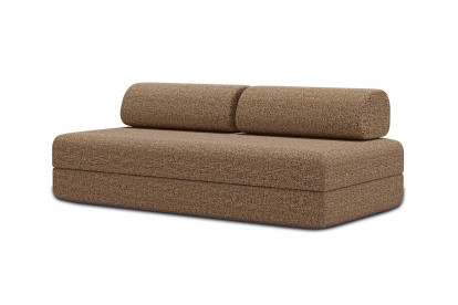 Canapé 3 places convertible et modulable - Tissu tweed Marron