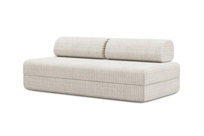 Canapé 3 places convertible et modulable - Velours côtelé XL Blanc