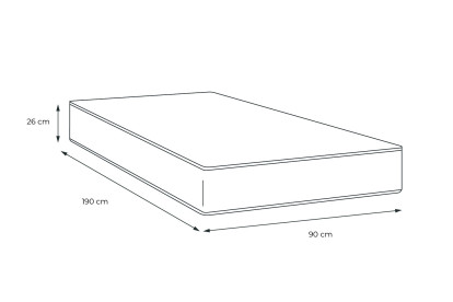 Matelas 90x190 cm Mémoire de forme - Biocare