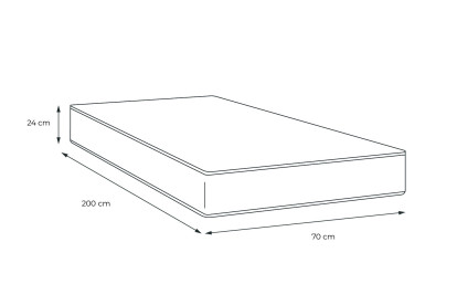 Matelas 70x200 cm Mémoire de forme - Active