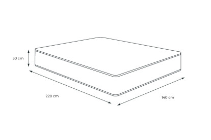 Matelas 140x220 cm Mémoire de forme - Buckingham