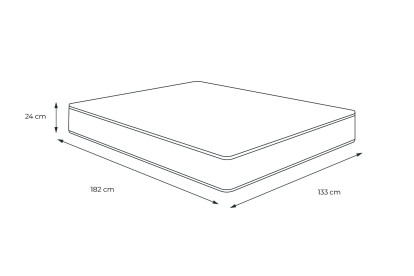 Matelas 133x182 cm Latex et mémoire de forme - Actilatex Relax