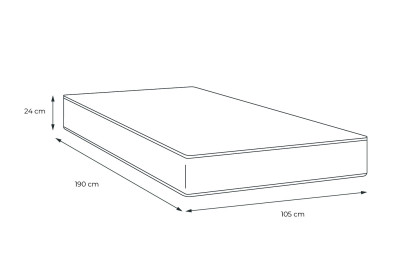 Matelas 105x190 cm Mémoire de forme - Actimemo Relax