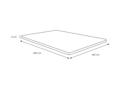 Surmatelas à mémoire de forme 140x200 cm - 5 zones de confort