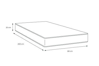 Matelas 80x200 cm Mémoire de forme - Actimemo Soft