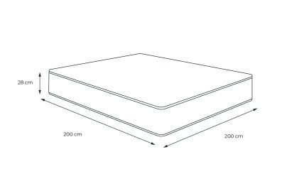 Matelas 200x200 cm Ressorts ensachés et Mémoire de forme - Vitalspring Recover