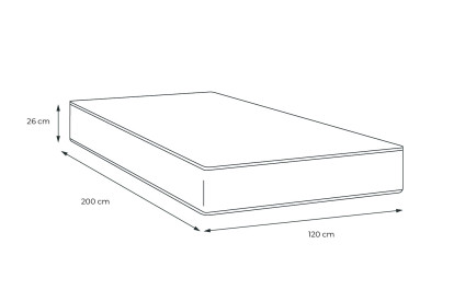 Matelas 120x200 cm Ressorts ensachés et Mémoire de forme - Actiflex Max