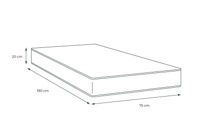 Matelas 75x190 cm Ressorts ensachés - Actiflex Soft