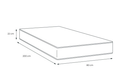 Matelas 80x200 cm Latex et mémoire de forme - Actilatex Dream
