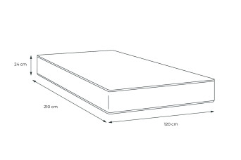 Matelas 120x210 cm Mémoire de forme - Actimemo Ergo