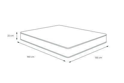 Matelas 135x190 cm Mémoire de forme - Actimemo Dream