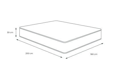 Matelas 160x200 cm Mémoire de forme - Buckingham
