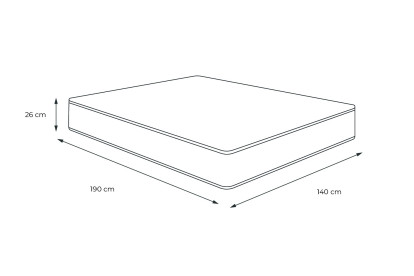 Matelas 140x190 cm Mémoire de forme - Vitalmemo Back