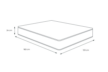 Matelas 133x183 cm Mémoire de forme - Actimemo Relax