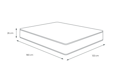 Matelas 133x183 cm Latex et mémoire de forme - Actilatex Confort