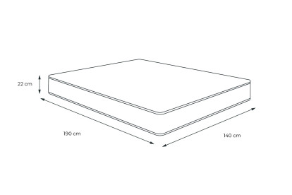 Matelas 140x190 cm Ressorts ensachés et Mémoire de forme - Exclusive