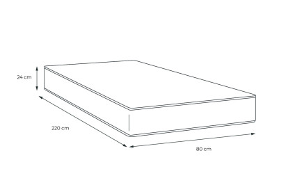 Matelas 80x220 cm Mémoire de forme - Actimemo Relax
