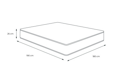 Matelas 180x190 cm Ressorts ensachés et Mémoire de forme - Actiflex Zen