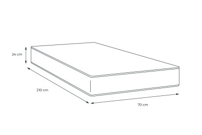 Matelas 70x210 cm Mémoire de forme - Active
