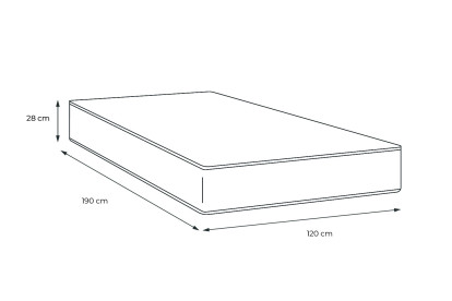 Matelas 120x190 cm Ressorts ensachés et Mémoire de forme - Vitalspring Recover