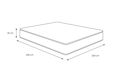 Matelas 200x200 cm Mémoire de forme et Micro ressorts ensachés - Ultra