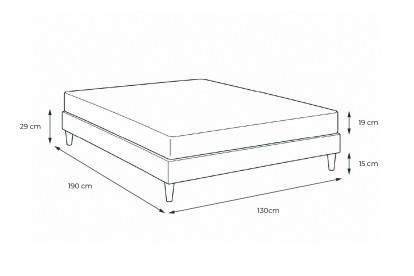 Ensemble Matelas Sommier 130x190 cm - Sommier Blanc (en kit) - Soft
