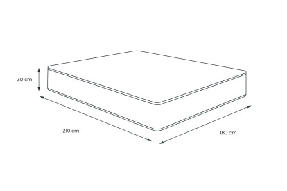Matelas 180x210 cm Mémoire de forme - Buckingham
