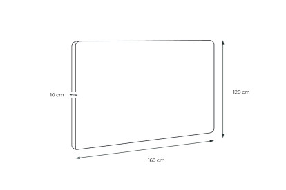 Tête de lit 160 cm Tapissée - Tissu Velours Gris Anthracite