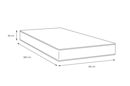 Matelas 90x180 cm Mémoire de forme - Vitalmemo