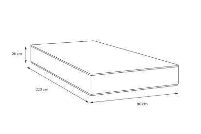 Matelas 80x220 cm Latex et mémoire de forme - Actilatex Confort