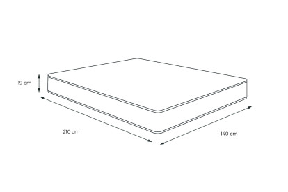 Matelas 140x210 cm Mousse Haute Densité - Soft