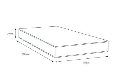 Matelas 70x200 cm Mémoire de forme - Actimemo Night