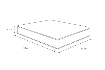 Matelas 160x190 cm Ressorts ensachés et Mémoire de forme - Vitalspring Recover