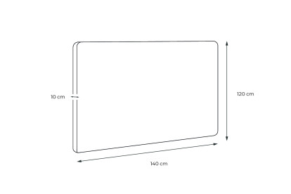 Tête de lit 140 cm Capitonnée - Tissu Bouclette Bleu