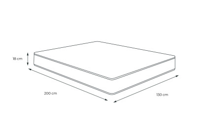 Matelas 130x200 cm Mémoire de forme - Vitalmemo