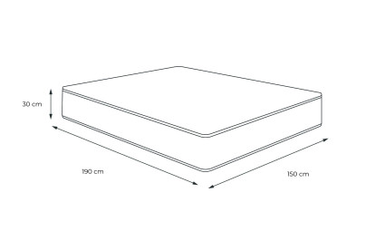 Matelas 150x190 cm Mémoire de forme - Buckingham