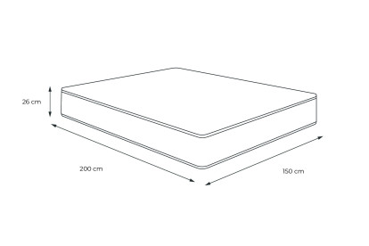 Matelas 150x200 cm Ressorts ensachés et Mémoire de forme - Vitalpower Recover