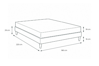 Ensemble Matelas Sommier 180x220 cm - Sommier Blanc (en kit) - Soft