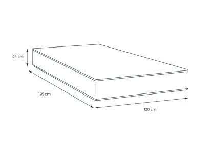 Matelas 120x195 cm Latex et mémoire de forme - Actilatex Relax
