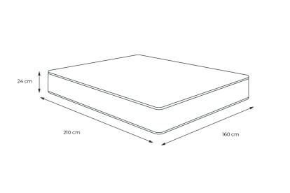 Matelas 160x210 cm Latex et mémoire de forme - Actilatex Relax