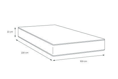 Matelas 105x190 cm Ressorts ensachés et Mémoire de forme - Vital Form