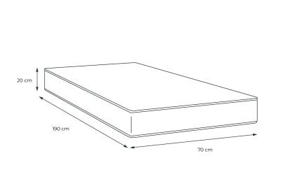 Matelas 70x190 cm Latex et mémoire de forme - Actilatex Soft