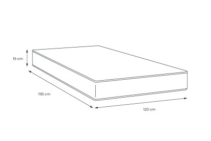 Matelas 120x195 cm Mousse Haute Densité - Soft